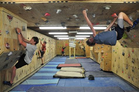 Just hangin' around in our #bouldering cave! Home Climbing Wall, Climbing Gym, Gym Room At Home ...