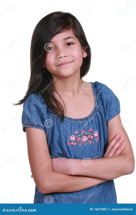 Confident Nine Year Old Girl Royalty Free Stock Photo - Image: 7647585