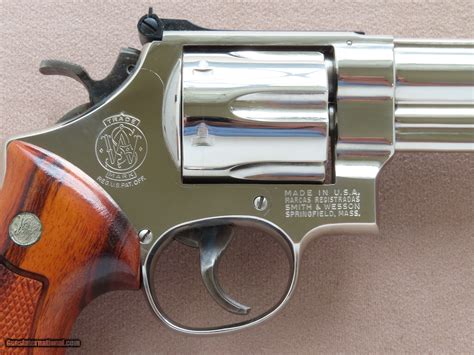 1976 Nickel Smith & Wesson Model 29-2 .44 Magnum Revolver w/ 8 & 3/8 ...