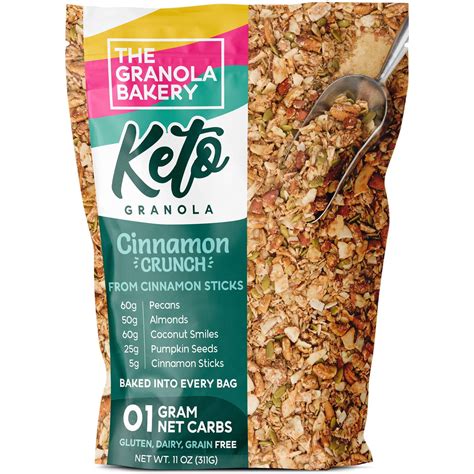 Granola Bakery Keto Granola | 1g Net Carb, Low Carb Keto Snack | Low Sugar Keto Cereal ...