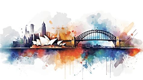 444 Australia Sydney Watercolor Images, Stock Photos, 3D objects, & Vectors | Shutterstock