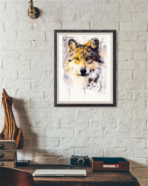 The Pack Leader Wolf Portrait Instant Download Watercolor - Etsy