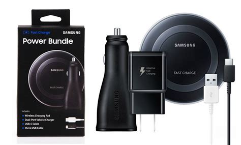 Samsung Power Bundle with Dual Charger, Charge Pad, and Cables | Groupon