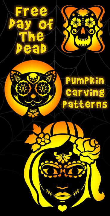 Day of the Dead Pumpkin Carving Stencils | Woo! Jr. Kids Activities : Children's Publishing