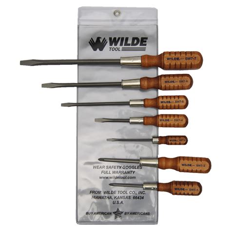 7 Piece Wood Handle Screwdriver Set SW7 | Wilde Tool