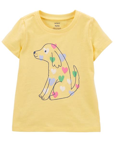 Yellow Toddler Dog Heart Graphic Tee | carters.com