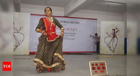 Kathak dancer sets Guinness world record | India News - Times of India