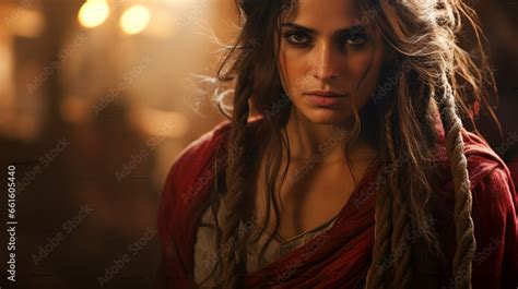 Rahab and the scarlet cord, Biblical characters, blurred background Stock Photo | Adobe Stock