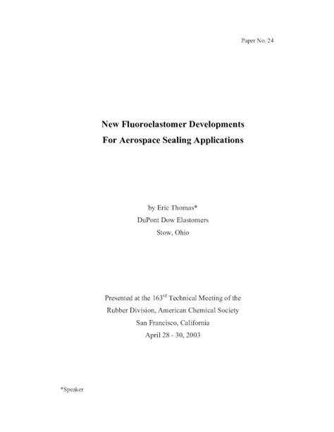 (PDF) New Fluoroelastomer Developments For Aerospace Sealing Applications - DOKUMEN.TIPS