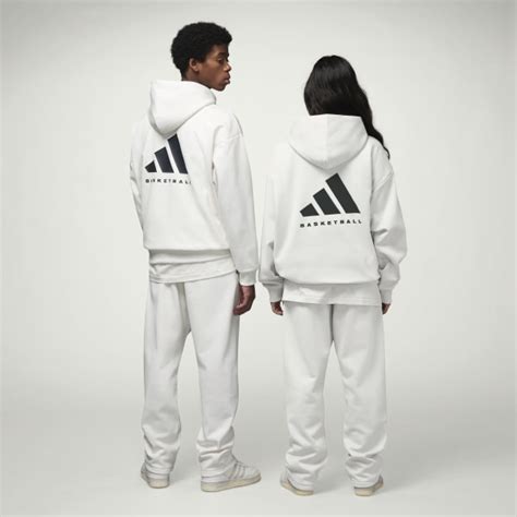 adidas Basketball Hoodie - White | Unisex Basketball | adidas US