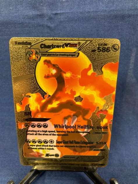 CHARIZARD VMAX POKEMON Gold Foil Rare Fan Made Card LP #SMP 26-44 EUR 7,42 - PicClick FR