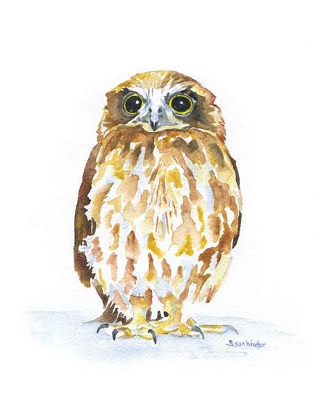 Owl Watercolor Painting Giclee Print 8 x 10 por SusanWindsor Owl ...