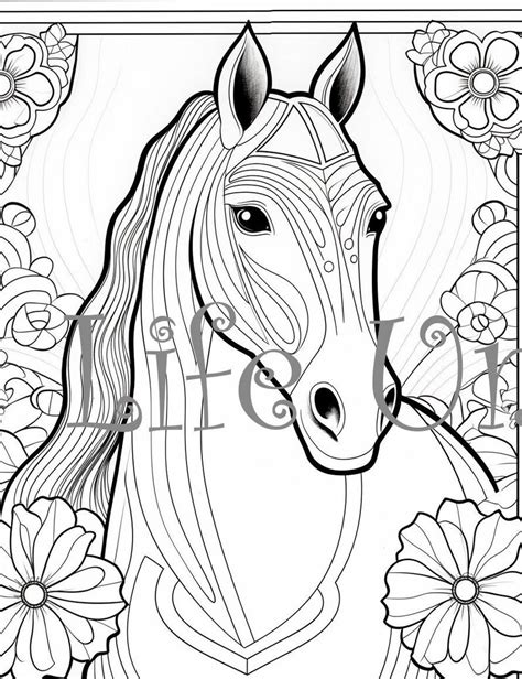 40 Mini Horsie Coloring Pages Instant Digital Download Fun for the ...