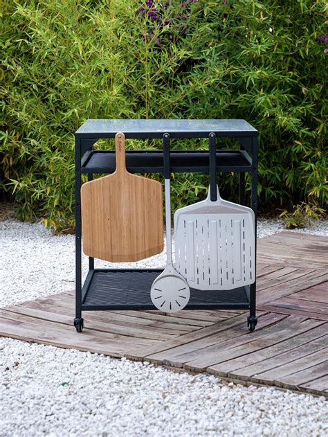 Ooni Large Modular Outdoor Kitchen Table/BBQ Trolley, Black | Modular outdoor kitchens, Outdoor ...