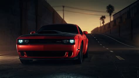 4k Red Dodge Challenger SRT Wallpaper,HD Cars Wallpapers,4k Wallpapers,Images,Backgrounds,Photos ...