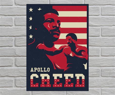 Rocky Movie Film Poster Print Apollo Creed A4A3A2A1A0 - Etsy