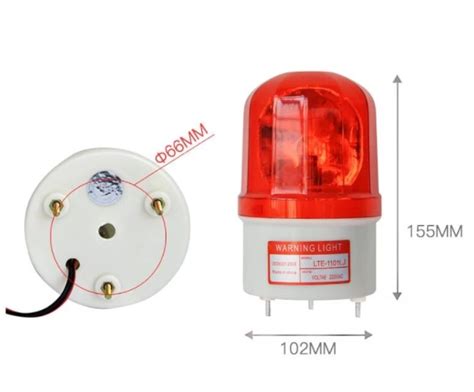 LTE1101 Waterproof Red Strobe Warning Light