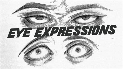 EYE EXPRESSIONS Drawing | Angry and Fearful Eyes Drawing Tutorial - YouTube