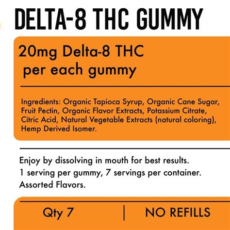 Delta-8 Gummies: 10mg, 20mg, 50mg (7 count) - Earthy Select