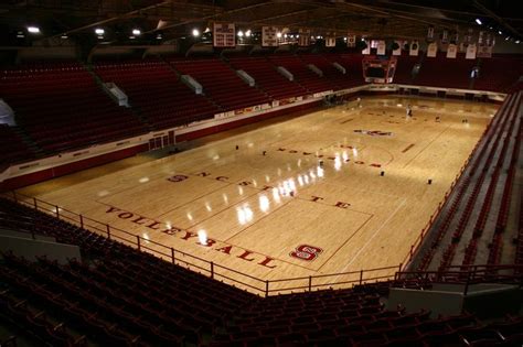 Reynolds Coliseum, repainted floor (Reynolds, William Neal Coliseum ...