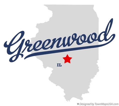 Map of Greenwood, Christian County, IL, Illinois