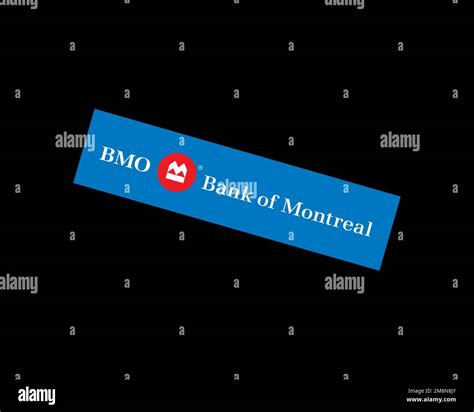 Bank of Montreal, Rotated Logo, Black Background B Stock Photo - Alamy