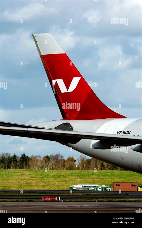 Nordwind Airlines Airbus A330-300 tail at Birmingham Airport, UK (VP-BUM Stock Photo - Alamy