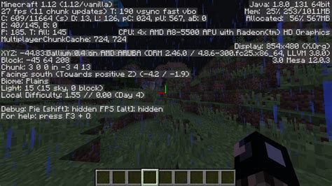 minecraft java edition - When I press F3 something covers the coordinates - Arqade