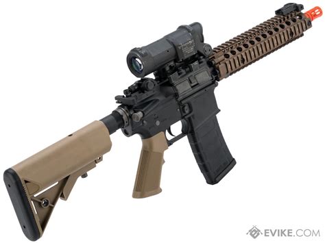 EMG Colt Licensed Daniel Defense M4A1 SOPMOD Block 2 Airsoft AEG (Model: MK18 MOD1 / Tan ...