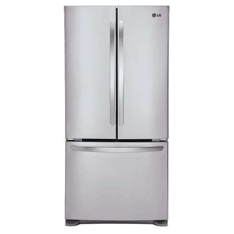 Shop LG 20.9-cu ft Counter-Depth French Door Refrigerator with Single ...