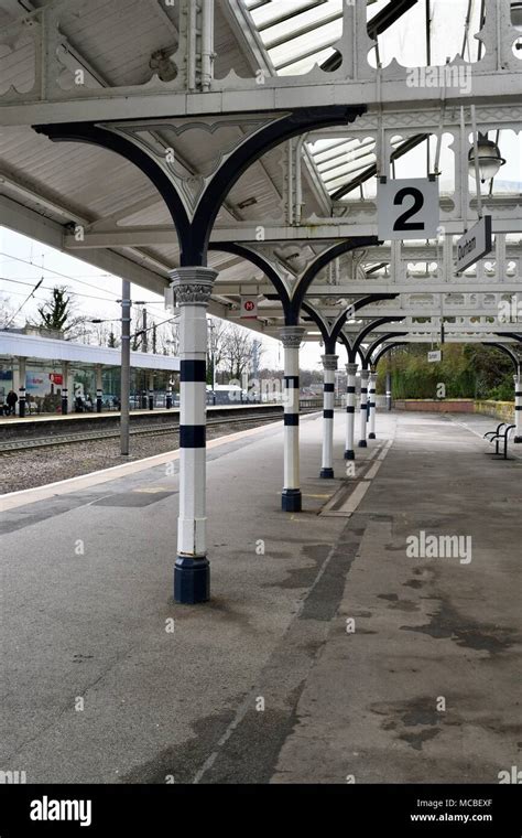 Platform 2 at Durham railway station Stock Photo - Alamy