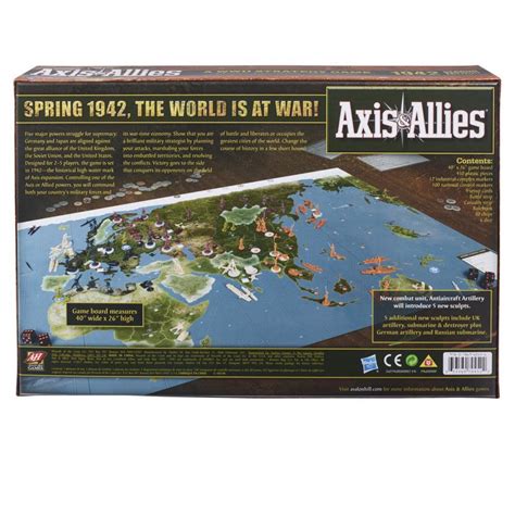 Avalon Hill Axis & Allies 1942 Second Edition WWII Strategy Board Game, Ages 12 and Up, 2-5 ...