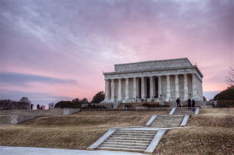 The Lincoln Memorial at Sunset in Washington DC