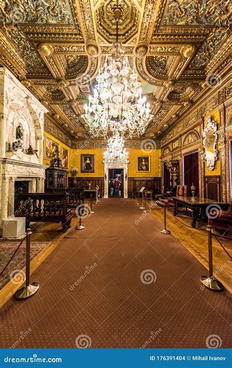 Interior of Peles Castle Museum in Romania Editorial Stock Image - Image of county, constructed ...