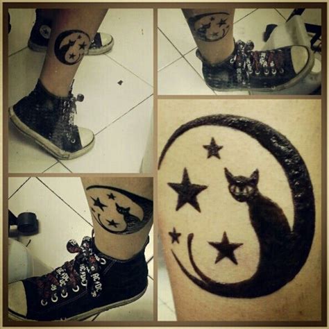 Tatoo Cats Stars Moon | Cats tattoo ideas, Cat tattoo, Tattoos