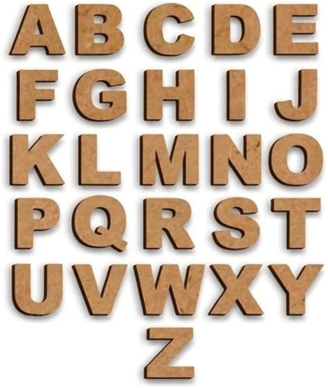 LihanGifts DIY Wood Sheet Craft - MDF Cutouts Letters Consonants - Plain MDF Blanks Cutouts ...