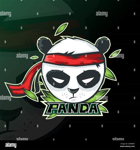 panda mascot logo esport gaming. panda mascot logo illustration Stock ...