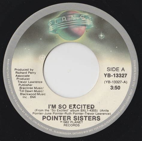 Pointer Sisters – I'm So Excited (1982, Vinyl) - Discogs