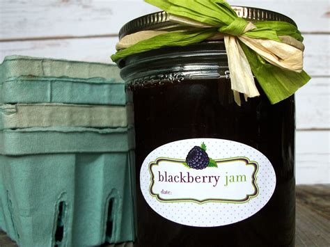 Cute Blackberry Jam Oval Canning Labels fit quilted jam jars – CanningCrafts