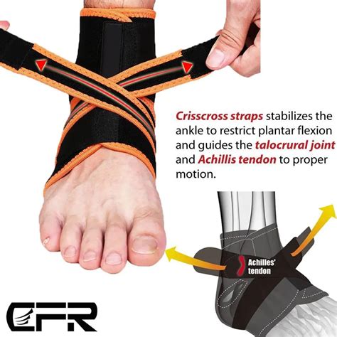 1 pc Adjustable Sports Elastic Ankle Support Breathable Ankle Brace Wrap Pad Foot Protection ...