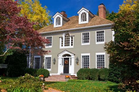 Colonial House Style With Windows : Timeless Colonial House Style Brown ...