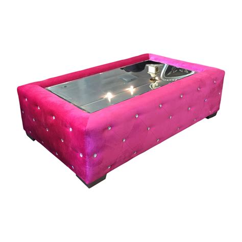 Diva Rocker Glam Hot Pink Ottoman With Rhinestones | Pink ottoman, Diva den ideas, Barbie dream ...