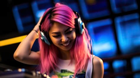 Premium Photo | Gamer girl cyberpunk anime girl gaming wallpaper