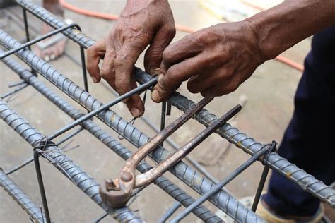 Man is Working on Beam Stirrups Stock Image - Image of construction, stirrup: 65112431