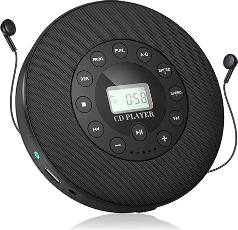 Portable CD Player with Bluetooth, CD Player Portable with Stereo ...