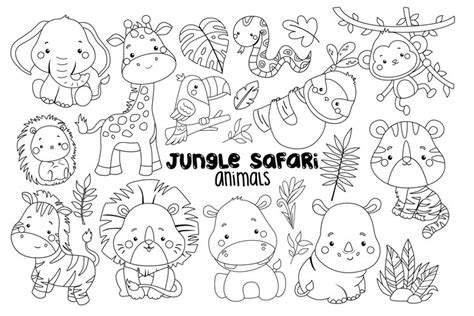 Baby Safari Coloring Pages