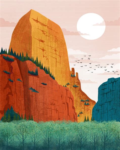 Zion National Park Poster Utah Art National Park Art | Etsy | National ...