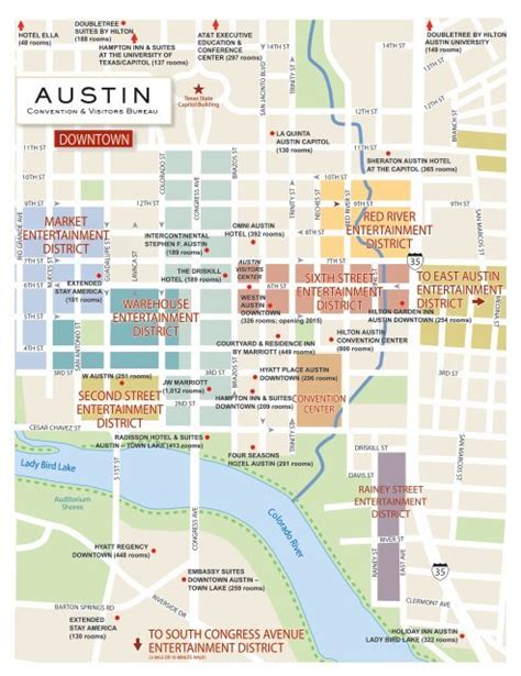 Austin Downtown Hotels Map