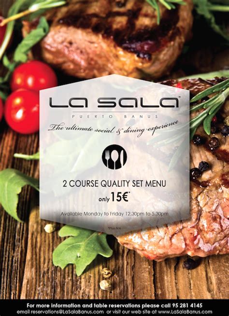 Where to have lunch in Marbella? Quality set menu lunch in La Sala ...