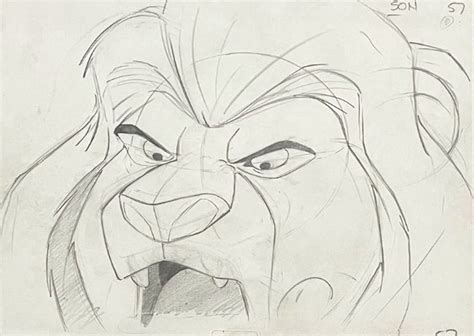 Walt Disney Production Drawing from The Lion King featuring Mufasa ...